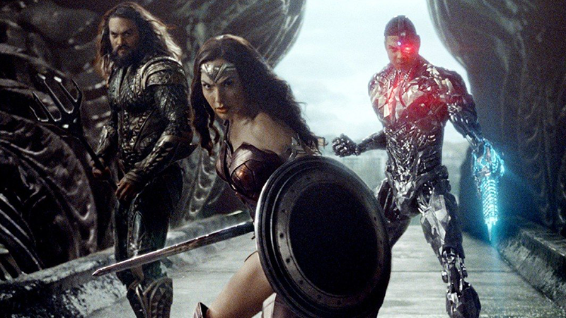 Wonder Woman, Aquaman and Cyborg ready for battle